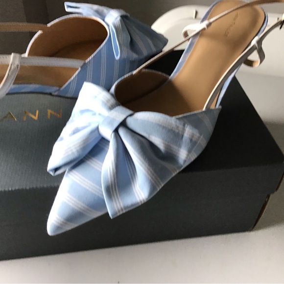 NWB Ann Taylor Bow Slingback Kitten Heel Pumps S10 - Brand New! Beautiful! - Picture 2 of 12